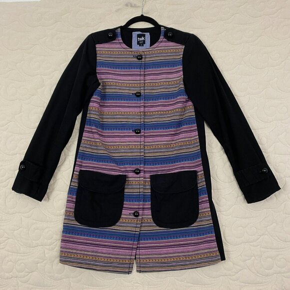 twik Jackets & Blazers - Twik Band Jacket 100% Cotton Multi-color Button Up Size XS